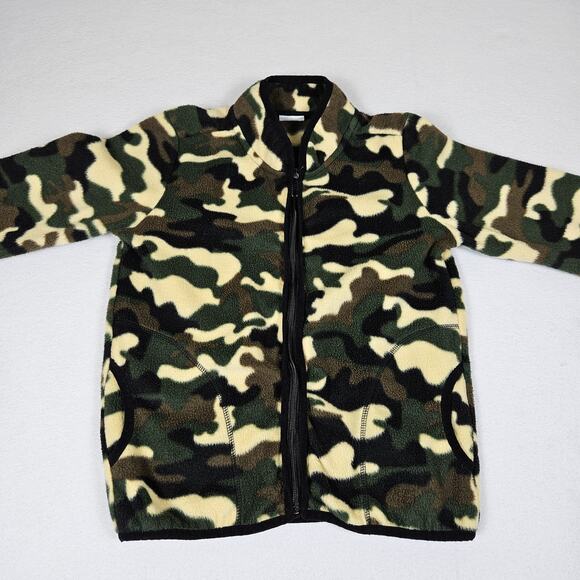 Boys Camo Full Zip Fleece Jacket Size 8-10 M EUR Size 140 Outdoor Performance - Picture 1 of 11